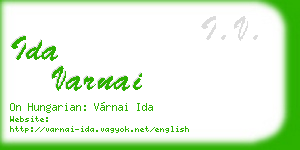 ida varnai business card