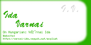 ida varnai business card